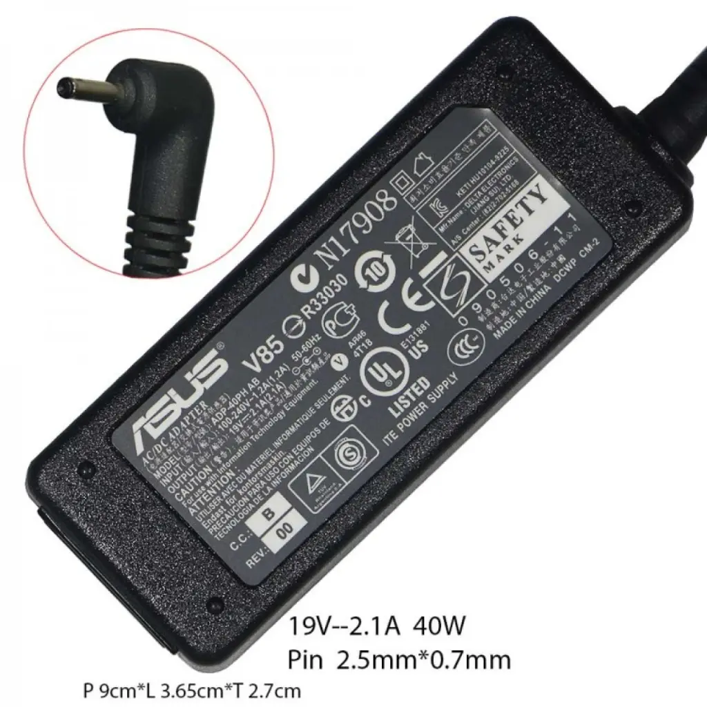 Asus 40w Tiny Pin 2.5*0.7mm Laptop Charger