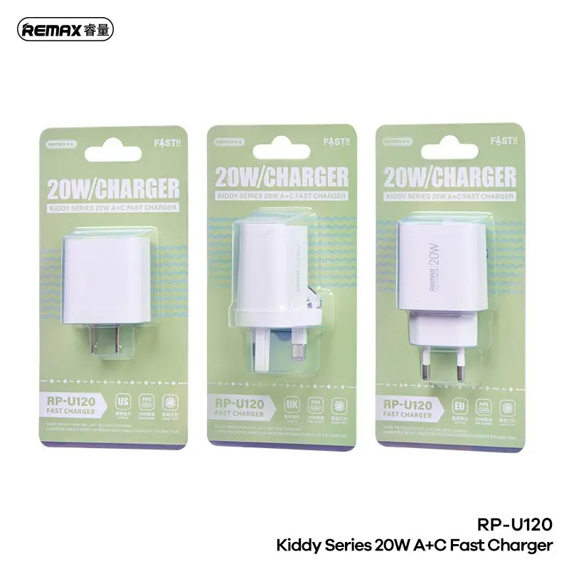REMAX Kiddy Series 20W Fast Charger USB + Type-C RP-U120
