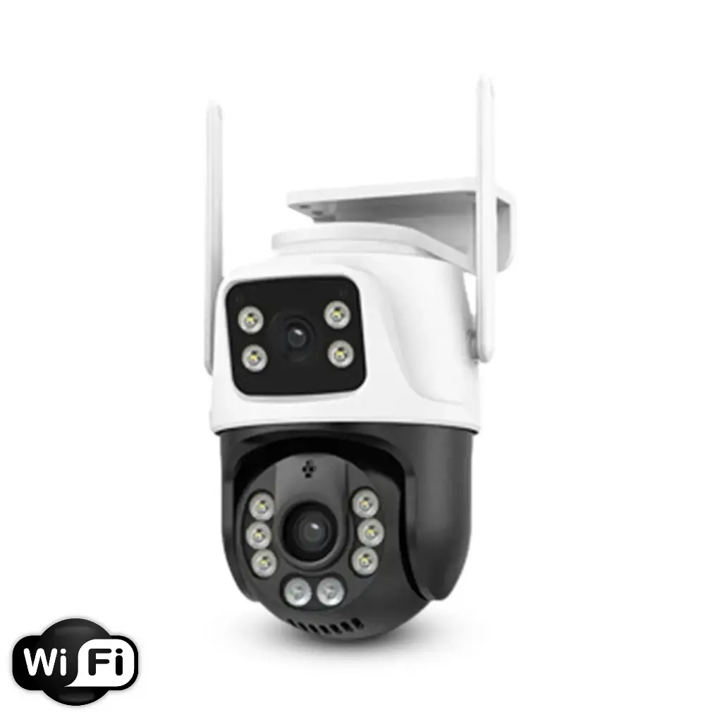 360 visual angle cloud wifi camera dual lense