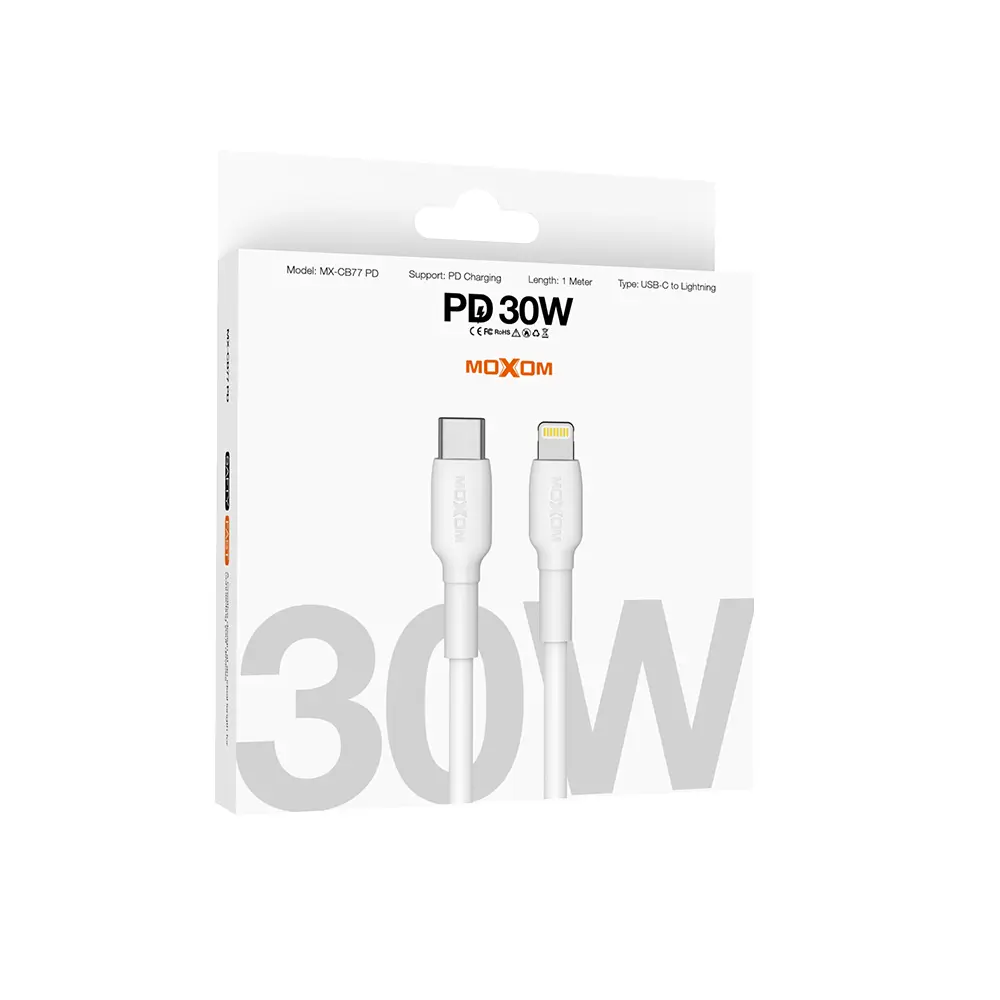 MOXOM MX-CB77 PD 30W Type-C to Lightning Cable