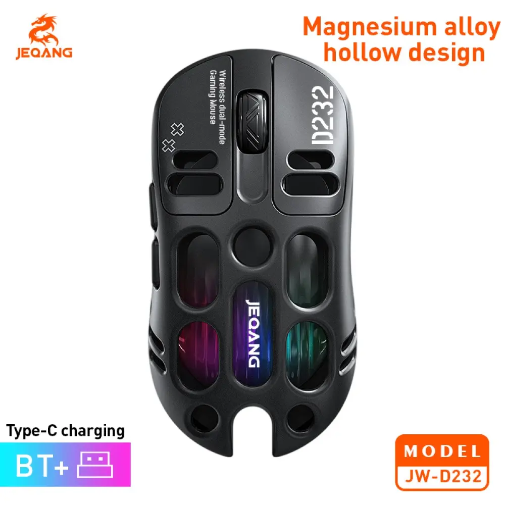 Jeqang D232 RGB Rechargeable Dual Mode 6D Wireless Gaming Mouse