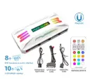 COOLMOON RGB Controller PA1 4Pin PWM 5V 3Pin ARGB with Smart Remote Control White