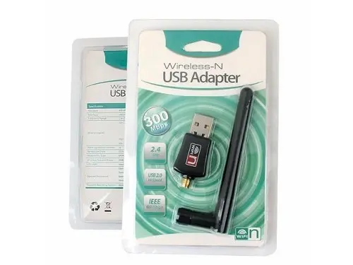 2.4GHz 802 IIN USB WiFi Adapter 300Mbps with Antena