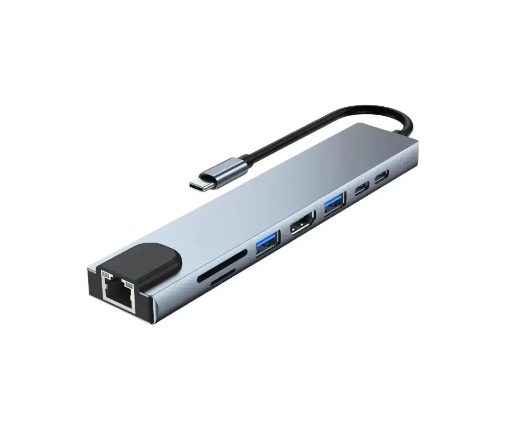 TYPE-C to HDTV 8 in 1 Hub