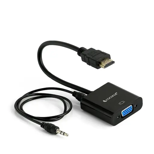 HDMI to VGA Connector With Audio Cable