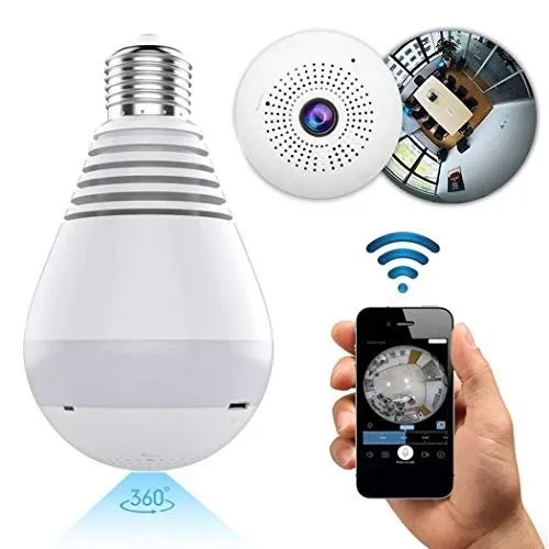 Bulb Panorama Wifi CCTV Camera