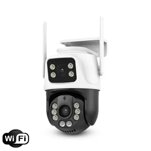 360 visual angle cloud wifi camera dual lense