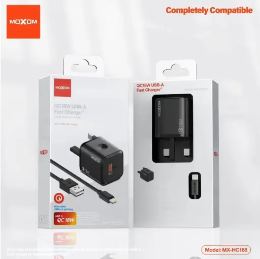 Moxom MX-HC168 QC 18W Travel Charger With Cable 