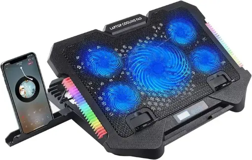 S500 Gaming Laptop Cooler Pad RGB with Phone Holder