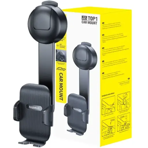Baseus PrimeTrip C03 Air Clamping Car Mount Vacuum-Boosted Suction Cup 360° Rotation